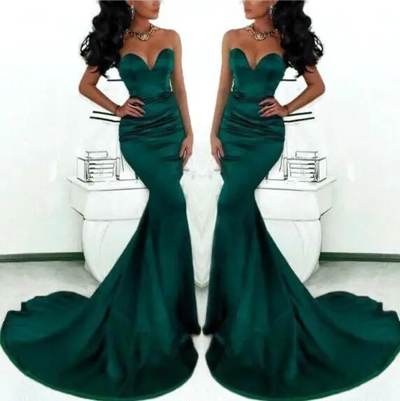 dark green fitted dress