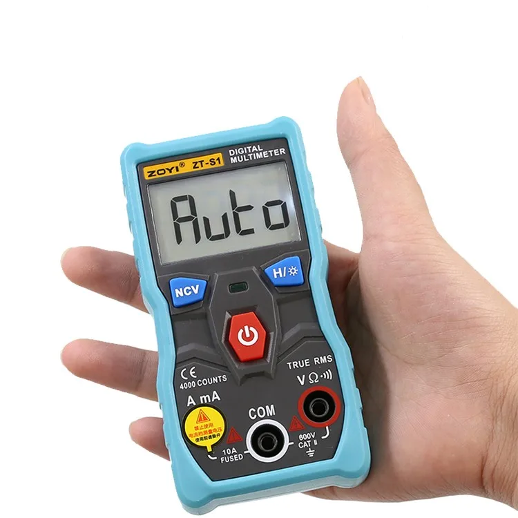

ZT-S1 Automatic Digital Multimeter True-RMS intelligent NCV 4000 Counts AC/DC Voltage Current Ohm Test Tool
