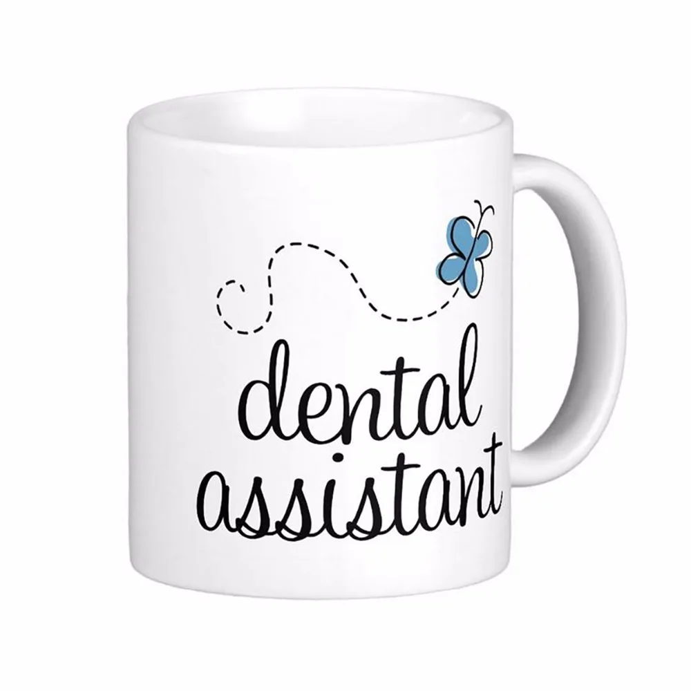 

Cute Dental Assistant White Coffee Mugs Tea Mug Customize Gift By LVSURE White Ceramic Mug Travel Coffee Mugs
