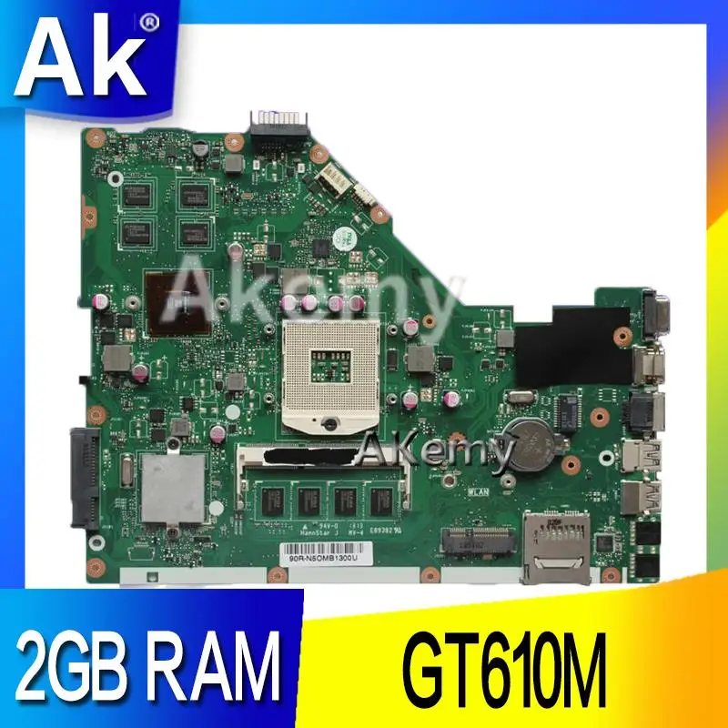 

AK X55VD Laptop motherboard for ASUS X55VD X55V X55 Test original motherboard REV2.1/REV2.2 GT610M 2GB RAM