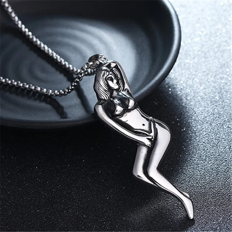 

Beautiful Girl Pendant Necklace Made of Titanium Stainless Steel Fashion Beautiful Necklace