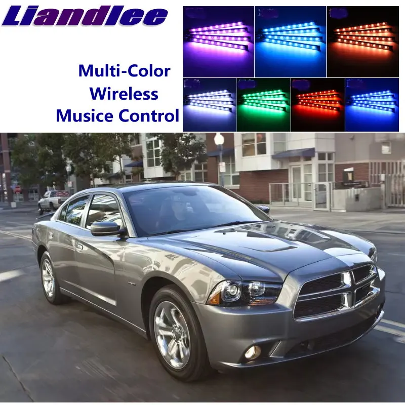 

Liandlee Car Neon Color-Changing Light of Atmibient Inside Footwell Light For Dodge Charger 2006~2015