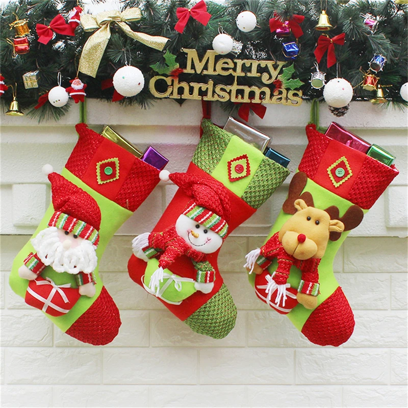 Christmas Party Door Home Window Decor Gift Bag Stocking Christmas
