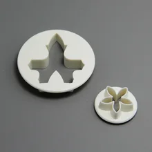 25 компл./лот) FDA высокое качество 2 шт. Пластик вырубки для торта Fondant(сахарная) в комплекте набор форм для украшения