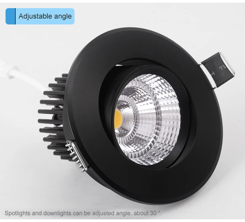 MLZAOSN светодиодный светильник, алюминиевый COB 3 Вт 5 Вт 7 Вт 10 Вт 15 Вт 20 Вт для гостиной, потолочный светильник, черный светильник светодиодный светильник ing