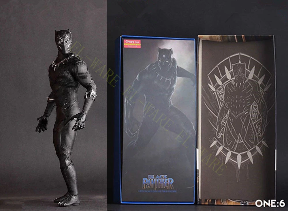 Crazy Toys Marvel Comics Black Panther 12" T'Challa Vakanda Action Figure Statue