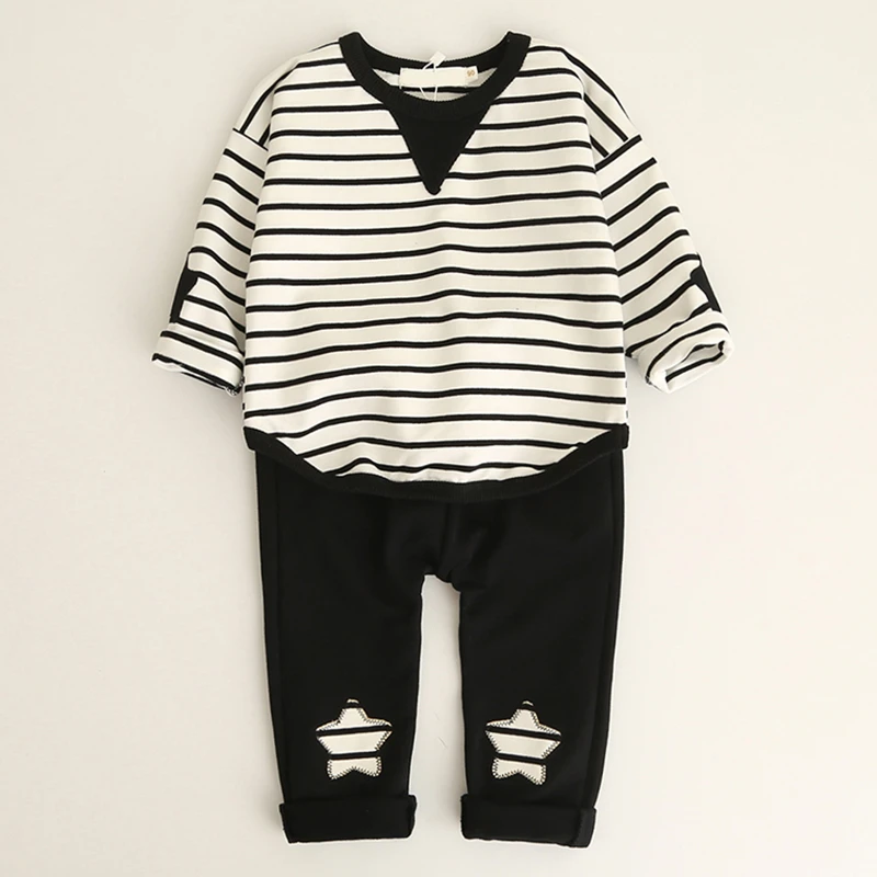 Kids Clothing Sets 2018 Fashion Style Baby Clothing Sets Long Sleeve Applique T-shirt+Pants 2Pc Children Clothing1_