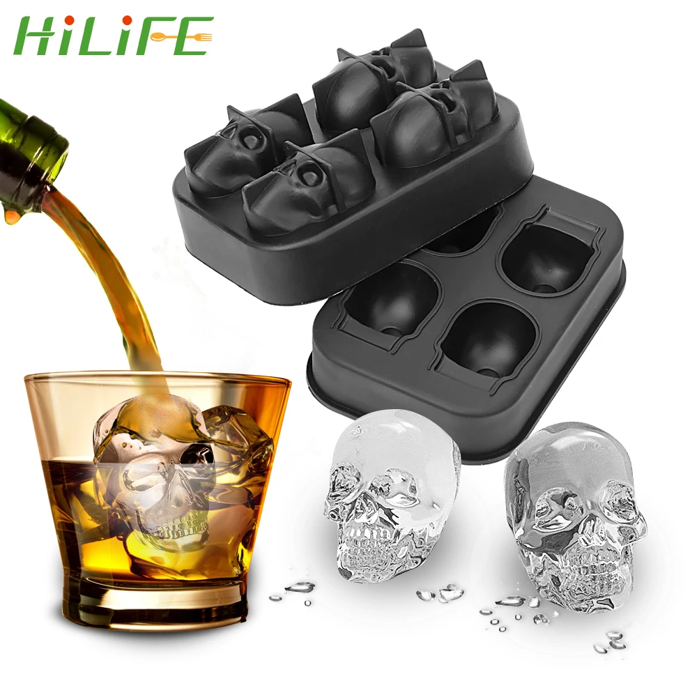 Силиконовая форма для льда Череп HILIFE|Мороженицы| |