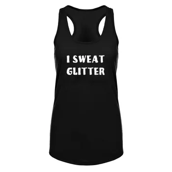

Womens I Sweat Glitter Fitness Workout Racerback Tank Tops