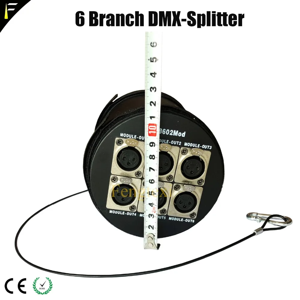 Мобильный сплиттер DMX512 с 6 дорожными каналами легко устанавливаемые наклейки для
