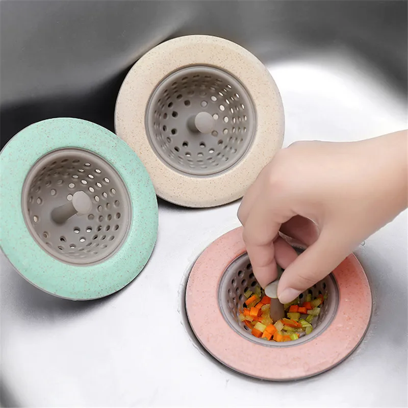 Flexible Silicone Kitchen Sink Drainers COOK with COLOR Set of 2 Sink Strainers 