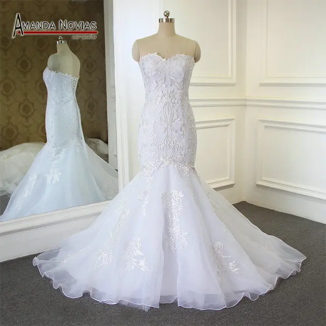2017 Amanda Novias New Design Lace Mermaid Wedding Dress Vestido De 2017 Amanda Novias New Design Lace Mermaid Wedding Dress Vestido De Noiva