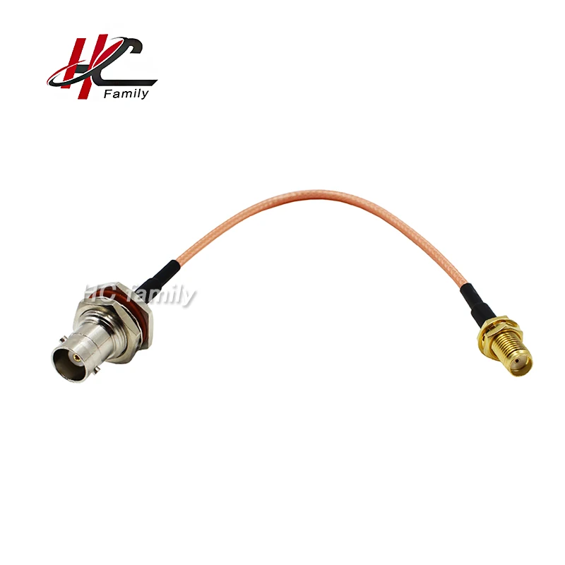 

RG316 Coaxial Cable SMA female jack to BNC Female Jack RF Cable 15cm 5.9in