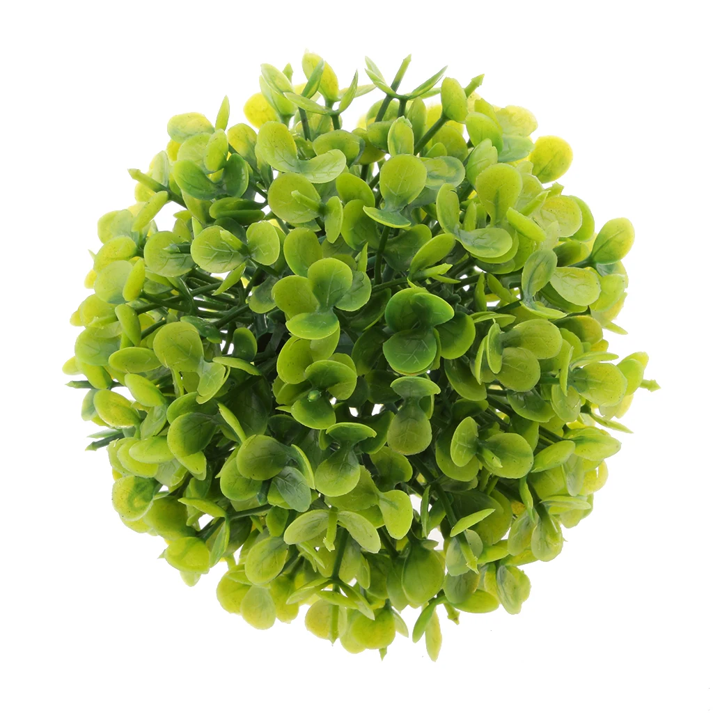 MagiDeal Green Artificial Leaves Plant Ball Grass Home Decorations 12cm Garden Pots