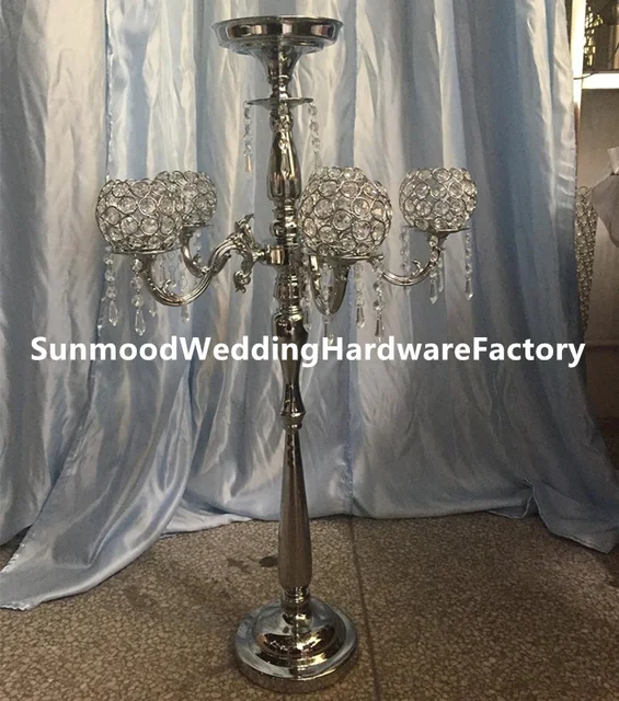 Aliexpress 5arm Large Decorative Candles Crystal 5arm Large Decorative Candles Crystal Candleholder Tall Candle Holders For Wedding Centerpieces Decoration Yuson0072