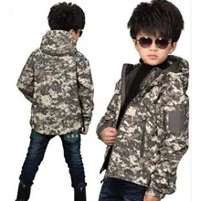 TAD тактическая Акула кожа Детская флисовая куртка детская армейская одежда ACU камуфляжные военные тактические водонепроницаемые куртки