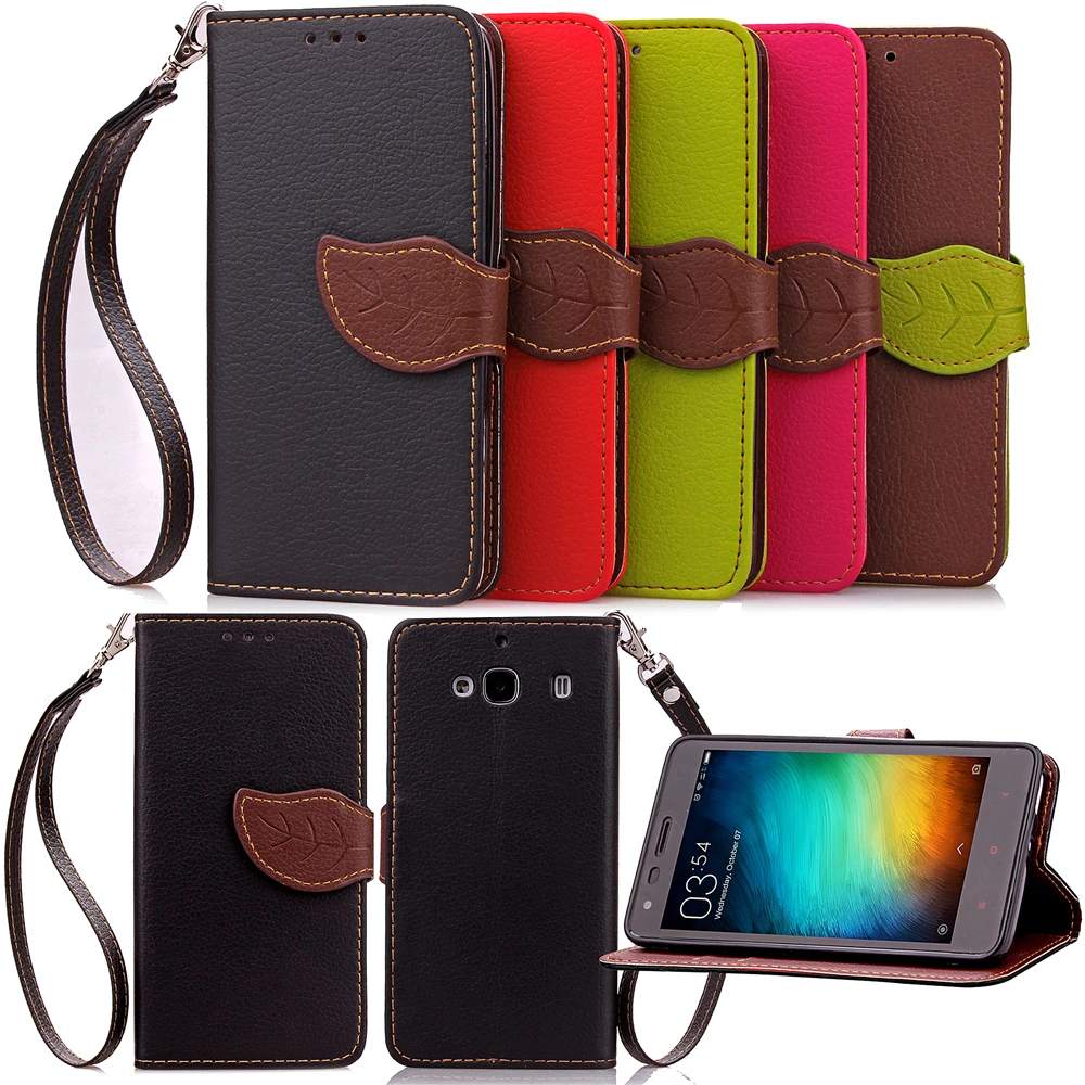 2015 For Xiaomi Redmi Hongmi 2 2A Case Silicone +PU Leather Wallet Card Holder Stand Magnetic |