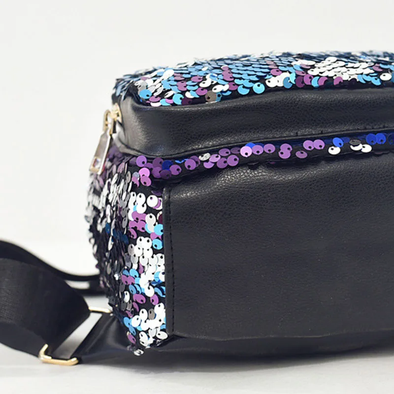Women Sequined Backpack PU Leather Small Sequins Female Backpacks New Arrival Bling Designer Travel Girl Rucksack Mochila BP0198 (16)