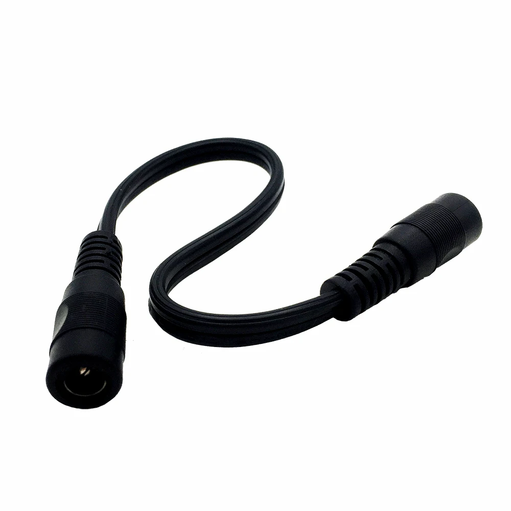 

DC 5.5 2.1 18AWG female to female dc Power flat Cable Extensions Plug Cable for Led Strip/IP Camera/Power Supply/AC DC Adapter