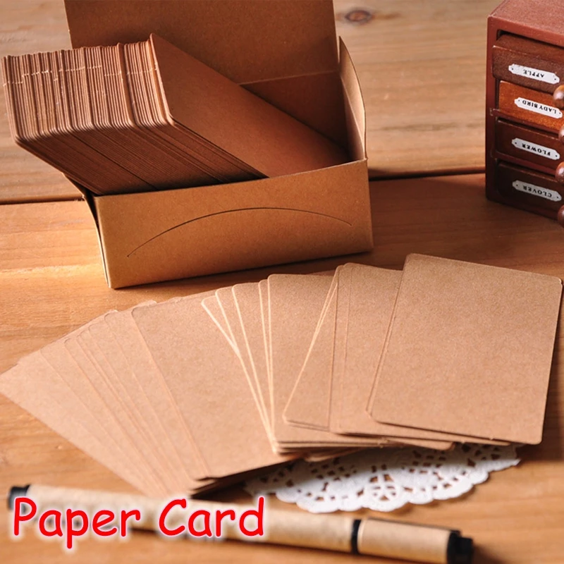 (100 Pieces/Box) Vintage Greeting Card Set / Mini Gift Cards / Paper