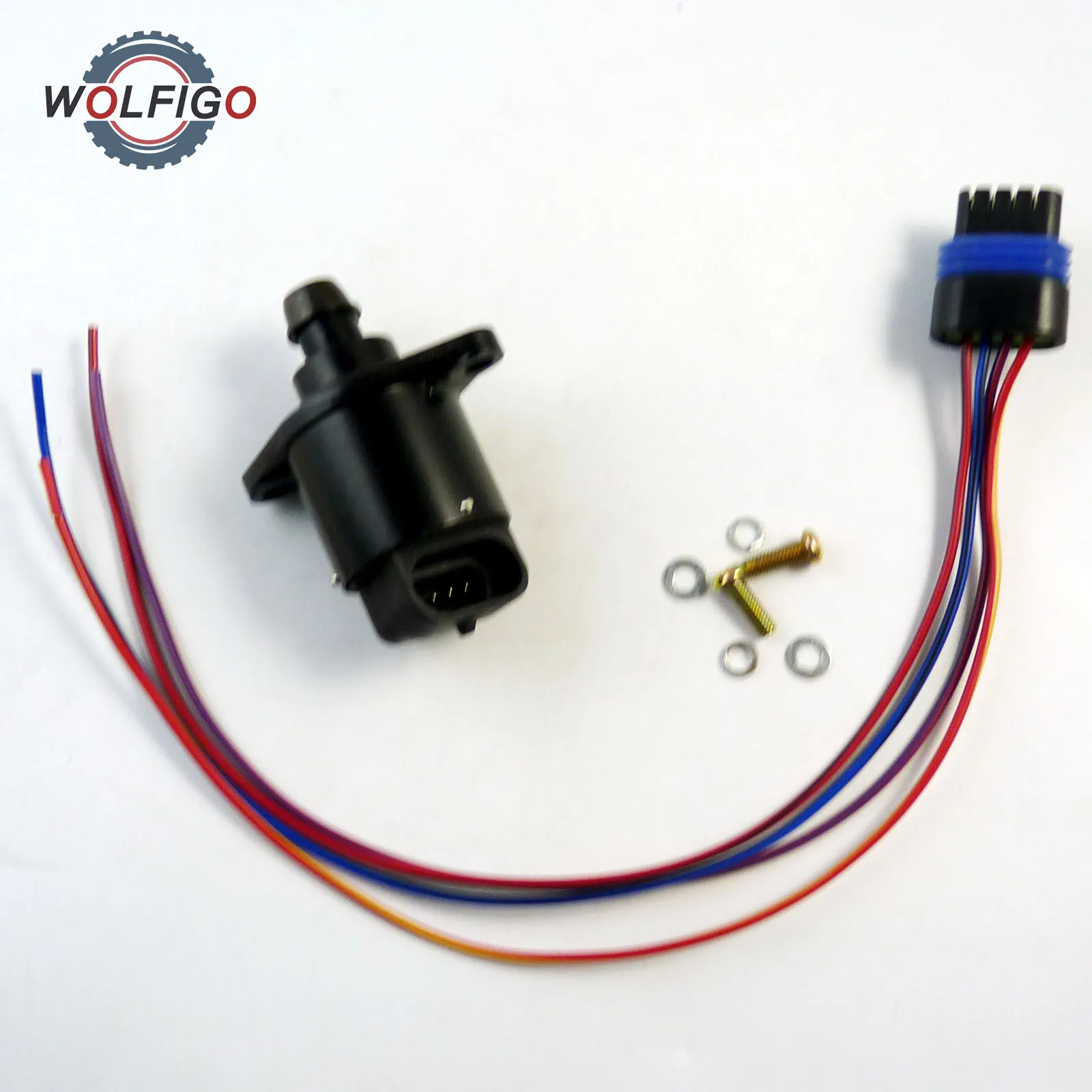WOLFIGO New Idle Air Control Valve IAC 7700102539 & Pigtail Harness PT2296 For Renault CLIO ESPACE LAGUNA MEGANE TRAFIC | Автомобили и