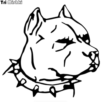 

Tri Mishki HZX467 15*15.7cm pitbull car sticker funny Vinyl Decals Motorcycle Accessories sticker