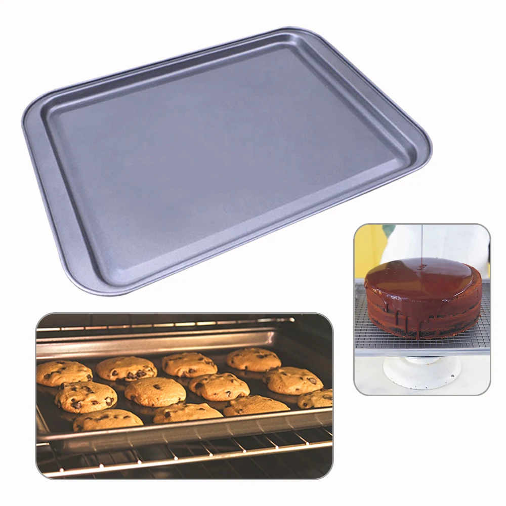 Cake baking tray rectangular biscuits pie baking pan non stick kitchen