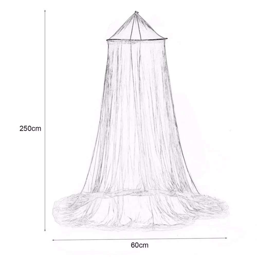 Универсальный элегантный круглый кружевной навес для кровати с насекомыми, сетка для занавесок, купол из полиэстера, постельные принадлежности, москитная сетка, мебель для дома, Прямая поставка