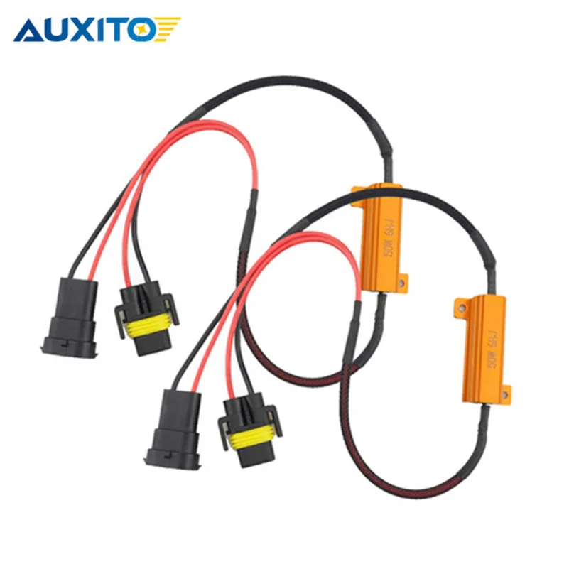 

2pcs 50W 6RJ H8 H11 9005 9006 9012 Led Load Resistor LED Can-bus Car LED headlight Decoder Error Canceler for VW Ford Chevrolet