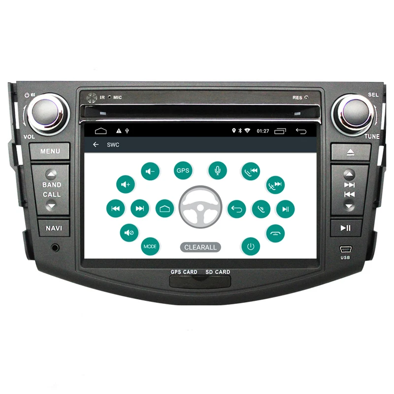 Sale 1024*600 2G RAM Android 8.1 Car DVD GPS Navigation For Toyota RAV4 2007 2008 2009 2010 2011 2012 Head Unit Car Stereo radio 3