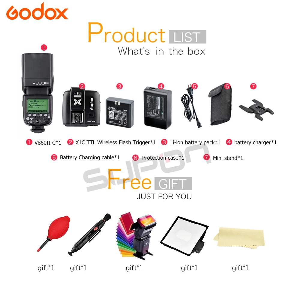Godox V860II-C/N/S TTL HSS Flash Speedlite with