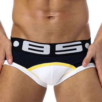 

Brand Men Underwear Sexy Men Briefs Breathable Mens Slip Cueca Male Panties Underpants Briefs 5 colors BS112