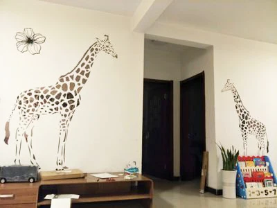 Акриловые 3D наклейки на стену с жирафом для детской комнаты, гостиной, зеркало в форме жирафа, настенные Стикеры для спальни, абстрактные DIY художественные настенные украшения