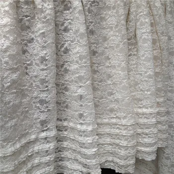 

110cm wide elastic lace black white fabric for dress clothes