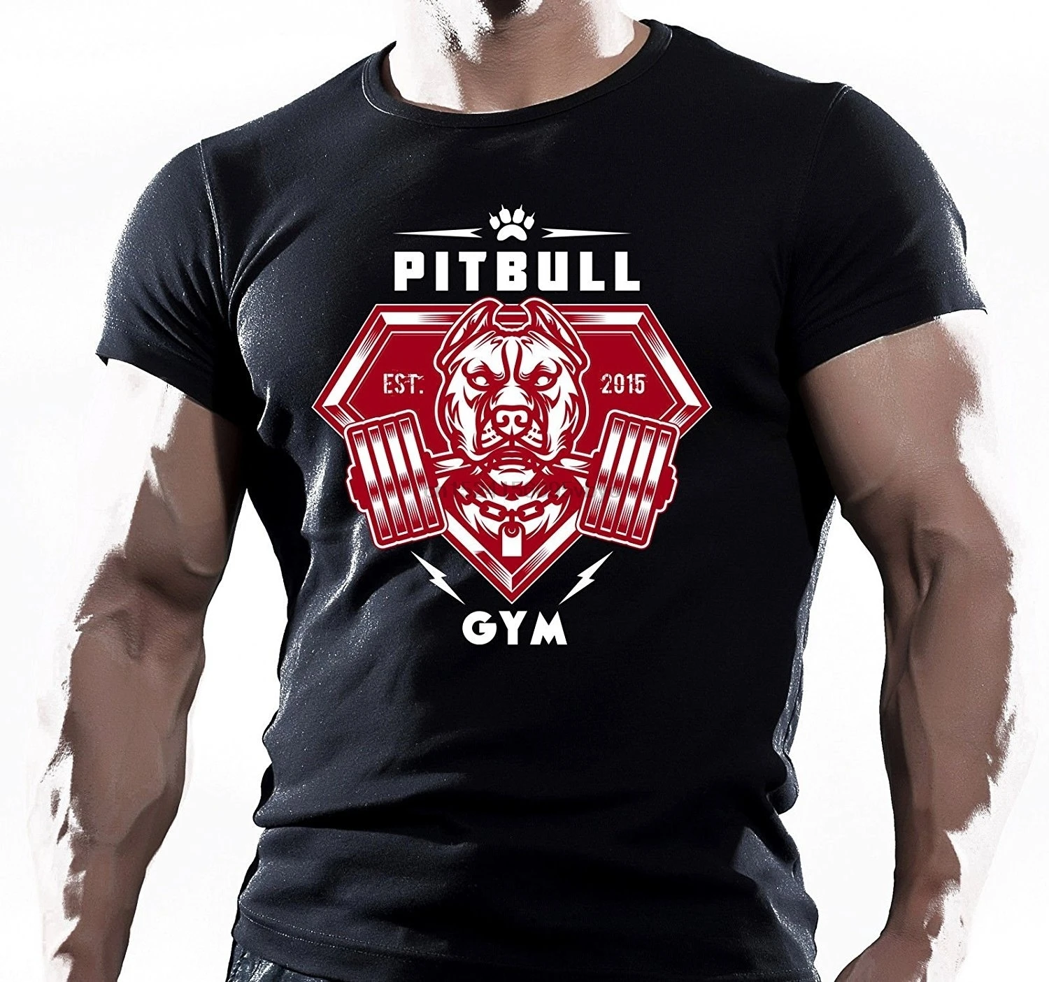 

PITBULL GYM TRAINING BODYBUILDING GYM MOTIVATION Men's Fashion T-shirt