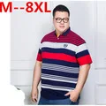 Размера плюс 10XL 8XL 7XL 6XL 5XL 4XL новые хлопковые Для мужчин Поло Ральф Для мужчин Пол рубашка комплект из рубашки с коротким Повседневное полосатый обтягивающая с короткими рукавами большие свободные