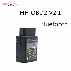 Мини ELM327 v2.1 Bluetooth HH OBD Расширенный OBDII OBD2 ELM 327 Авто диагностический сканер Код читателя сканирования горячая Распродажа инструментов