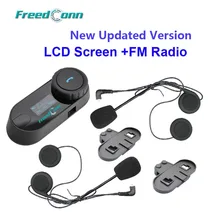 Бесплатная доставка! TCOM-SC W/screen BT Bluetooth мотоциклетный шлем домофон гарнитура с fm-радио + Бесплатный наушник + кронштейн