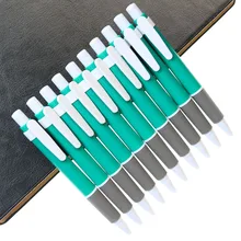 50 шт. зеленая шариковая ручка черный 0,7 мм Заправка пластиковый корпус рекламные ручки детский набор канцелярских принадлежностей