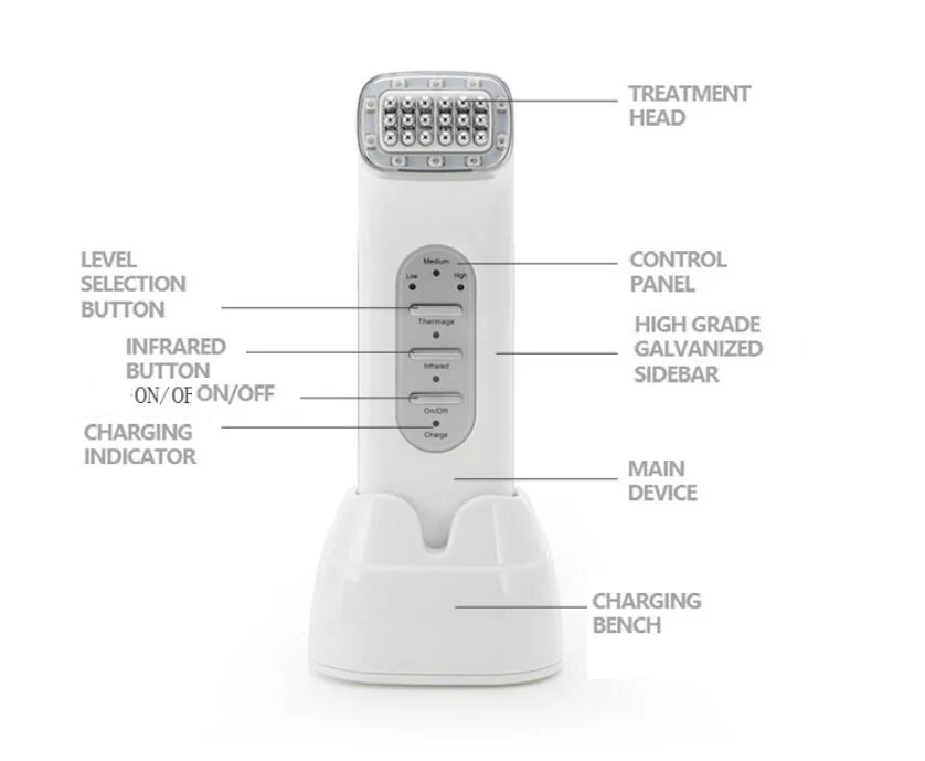 Матричный РЧ радиочастотный Дальний инфракрасный волновой лечение кожи лица аппарат для избавления от морщин подтяжки кожи лица