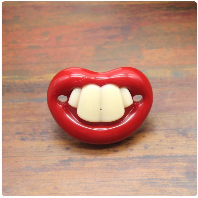 6 WOWFUNNY Infant Baby Silicone Soothie Pacifier Beard Funny Teeth Soothers Pacifiers Boys Girls Dummy Safety Teether Soother