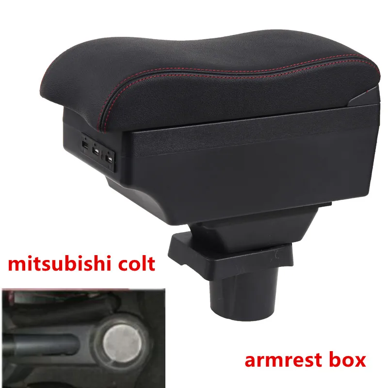 

For Mitsubishi Colt Armrest box central Store content box with USB interface