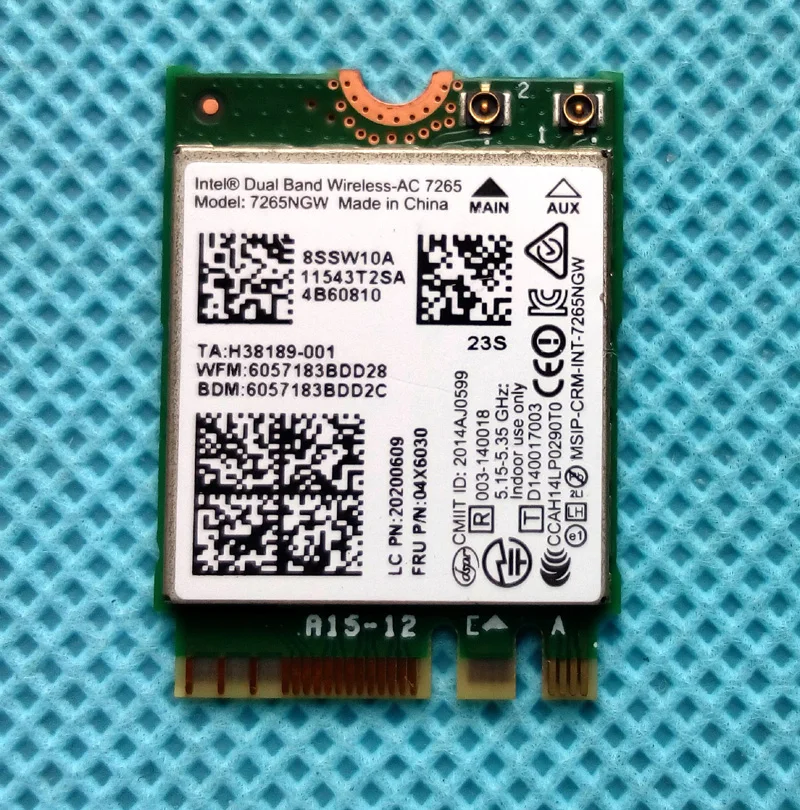 Intel 7265 2x2AC + BT4.0 PCIE M.2 Карты WLAN Для Lenovo ThinkPad B50 E40 E455 Серии, FRU 04X6030 20200609 SW10A11543