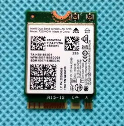 Intel 7265 2x2AC + BT4.0 PCIE M.2 карты WLAN для lenovo ThinkPad B50 E40 E455 серии FRU 04X6030 20200609 SW10A11543