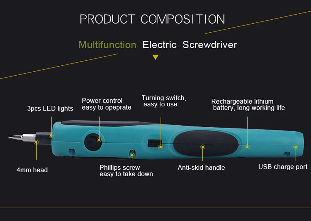 Электрическая отвертка Pro'sKit PT-036U USB литиевая батарея беспроводные электроинструменты