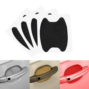 

8PCS Carbon Fibre Car Door Handle Protective Film Anti Scratch Sticker Car Paint Protector Films