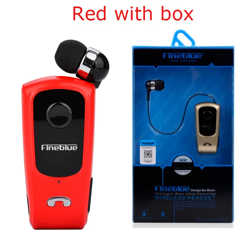 Fineblue F920 беспроводные Bluetooth наушники Auriculares водительские звонки напоминают о спортивной ходовой одежде гарнитура с зажимом для телефона бесплатный Чехол - Цвет: Red with box
