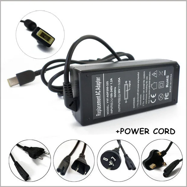 Новый 20V 3.25A 65W ноутбук адаптер переменного тока зарядное устройство разъем