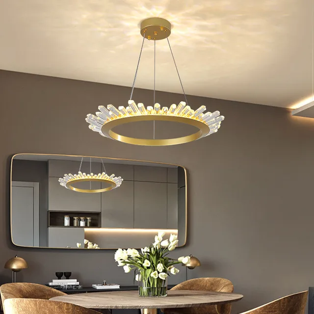 Ceiling Light Ring Crystal Inlays