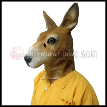 

Free shipping Halloween Party Kangaroo Cosplay Masks Unicorn Horse Latex Mask Scary Animal Masks Masquerade Party Funny Mask